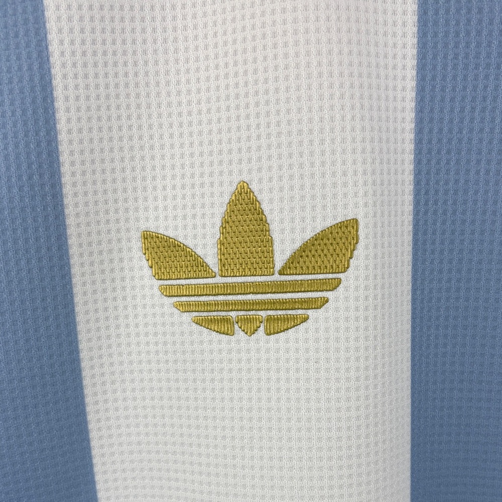 Adidas Argentina Messi #10 Jersey AFA Anniversary Blue White Gold NWT Men’s S - Picture 4 of 8